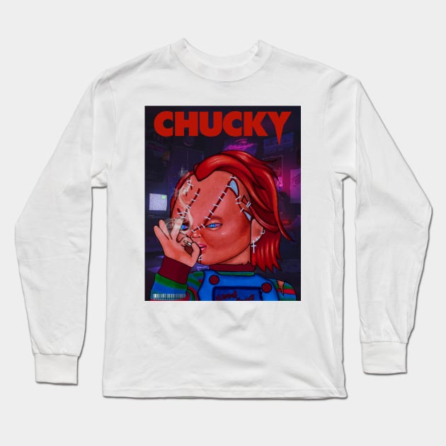 Chucky Long Sleeve T-Shirt by Zenpaistudios